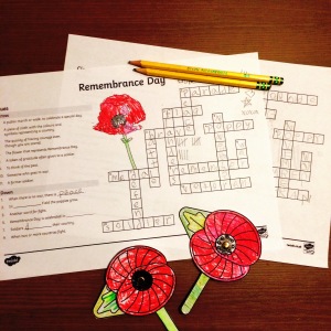 Twinkl Remembrance Day Crossword